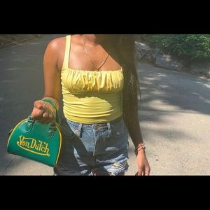 Ruched square neck forever 21 top